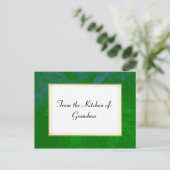 Carte de recette personnalisée pour les vacances d (Debout devant)