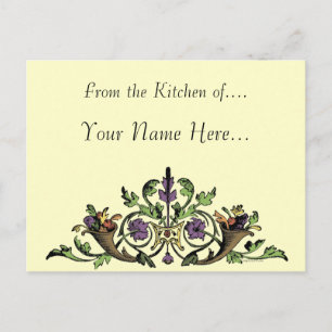 Carte de recette personnalisée Thanksgiving cornuc