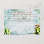 Carte de recette Pickle Jar (Dos)