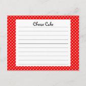 Carte de recette point rouge (Devant)