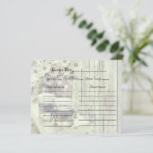 Carte de recette Pot Mason Vintage avec Tournesols (Debout devant)