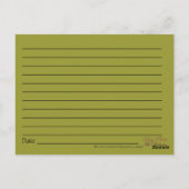 Carte de recette pour cuisinier dinde extra grande (Dos)