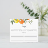 Carte de recette pour douche botanique au citron e (Debout devant)