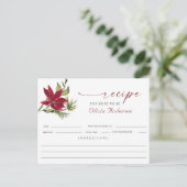 Carte de recette pour douche de mariée à Noël avec (Debout devant)