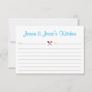 Carte de recette pour douche ou chauffage