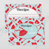 Carte de recette pour Elizabeth personnalisée (Devant / Derrière)