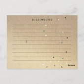 Carte de recette pour la fête de mariage pailletée (Dos)