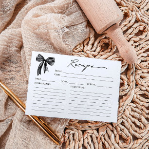 Carte de recette pour la fête prénuptiale Black Bo