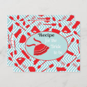 Carte de recette pour la mariée à être (Devant / Derrière)