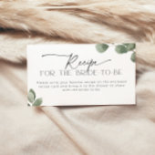 Carte de recette pour la mariée Eucalyptus Green