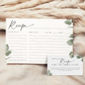 Carte de recette pour la mariée Eucalyptus Green