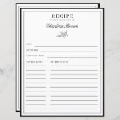 Carte de recette pour le remplissage minimal des b (Devant / Derrière)