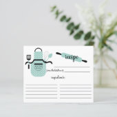 Carte de recette pour outils cuisine Retro Mint Ap (Debout devant)