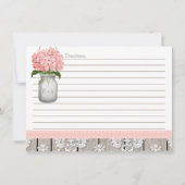 Carte de recette pour pot Mason d'hortensia rose c (Dos)