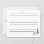 Carte de recette préférée dessinée à la main (Dos)