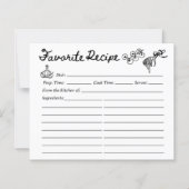 Carte de recette préférée dessinée à la main (Devant)