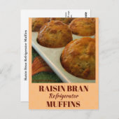 Carte de recette Raisin Bran Réfrigérateur Muffins (Devant / Derrière)