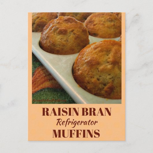 Carte de recette Raisin Bran Réfrigérateur Muffins (Devant)