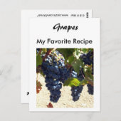 Carte de recette - Raisins (Devant / Derrière)