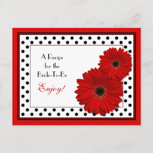 Carte de recette Red Gerbera Daisy pour la mariée 