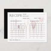 Carte de recette rétro Outils de cuisine Rayé (Devant / Derrière)