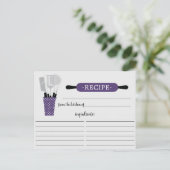 Carte de recette Retro Purple Rolling Pin Outils d (Debout devant)