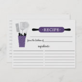 Carte de recette Retro Purple Rolling Pin Outils d (Devant / Derrière)