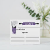 Carte de recette Retro Purple Rolling Pin Outils d (Debout devant)