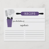 Carte de recette Retro Purple Rolling Pin Outils d (Devant)