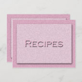 Carte de recette rose (Devant / Derrière)