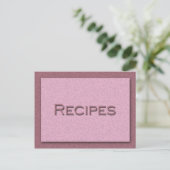Carte de recette rose (Debout devant)
