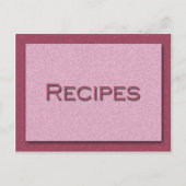 Carte de recette rose (Devant)