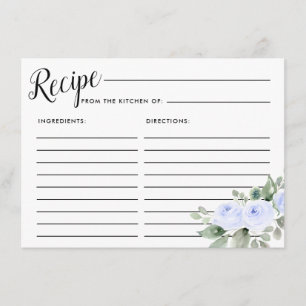 Carte de recette Rose bleu Fête des mariées botani