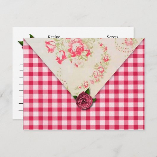 Carte de recette Rose chic (Devant / Derrière)