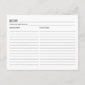 Carte de recette Rose de jardin rose Fête des mari (Dos)