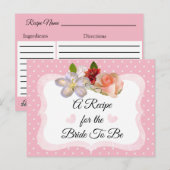 Carte de recette rose et Rose or rose pâle (Devant / Derrière)