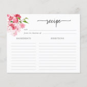 Carte de recette rose florale (Devant)