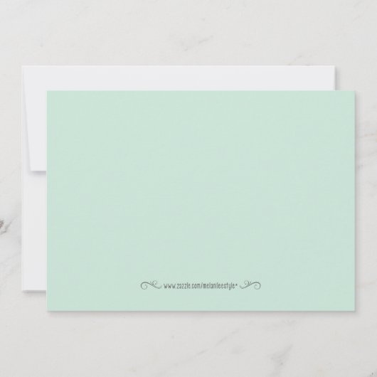 Carte de recette rose florale (Dos)