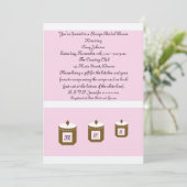 Carte de recette rose invitation pour enterrement (Debout devant)