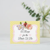 Carte de recette rose jaune et Rose or (Debout devant)