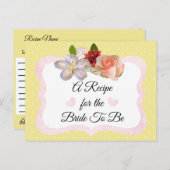 Carte de recette rose jaune et Rose or (Devant / Derrière)