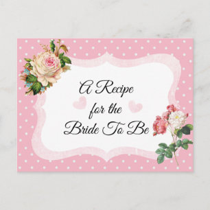 Carte de recette rose rose rose