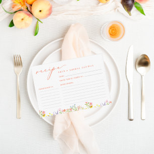 Carte de recette Rustic Pastel Fleur sauvage Fête 