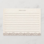 Carte de recette Rustic Wood Lace Fall (Dos)