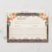 Carte de recette Rustic Wood Lace Fall (Devant / Derrière)