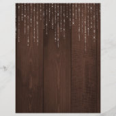 Carte de recette rustique élégant brun grange feu  (Dos)