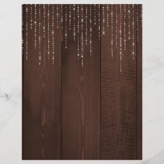 Carte de recette rustique élégant brun grange feu  (Dos)