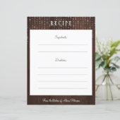 Carte de recette rustique élégant brun grange feu  (Debout devant)