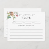 Carte de recette Rustique Greene Fête des mariées (Devant / Derrière)