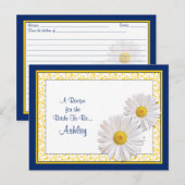 Carte de recette Shasta Daisy pour la mariée à êtr (Devant / Derrière)